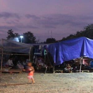 Vue du camp de Tuol Andet, Cambodge