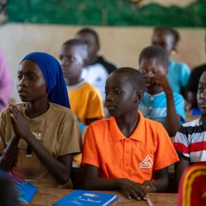 Journée internationale de l'éducation, une classe d'èlève à Saint-Louis, Sénégal